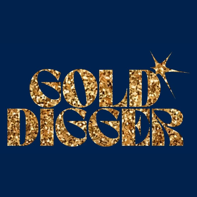 Gold Digger Glitter Text