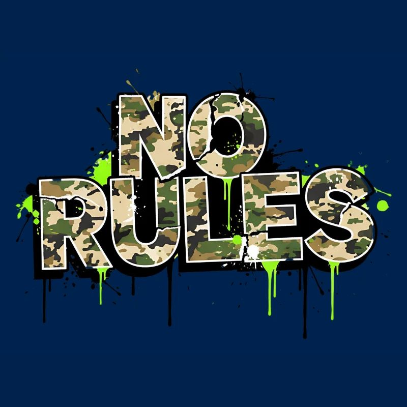 No Rules Camouflage Graffiti