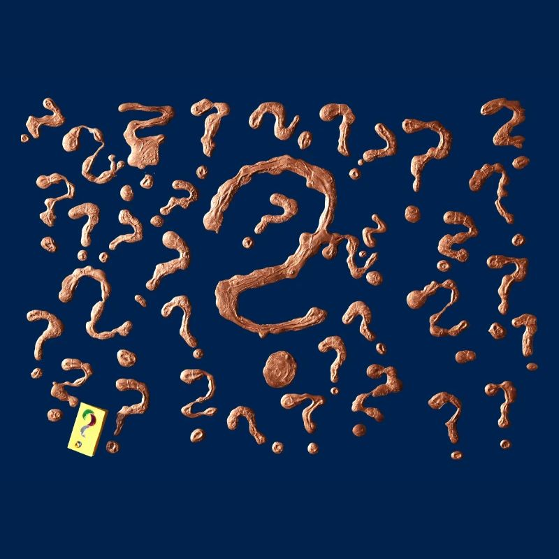 De nombreuses œuvres d’art avec points d’interrogation
