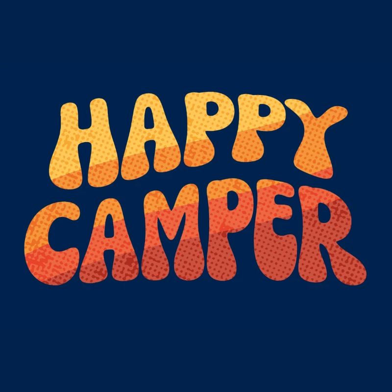 Happy Camper Gradient Text
