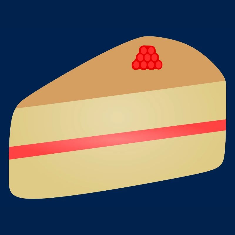 Pastel Cake Slice Raspberry