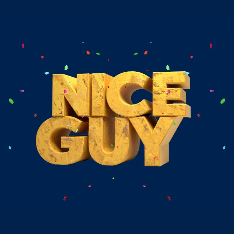 Nice Guy – Lettres monumentales en grès & Conf