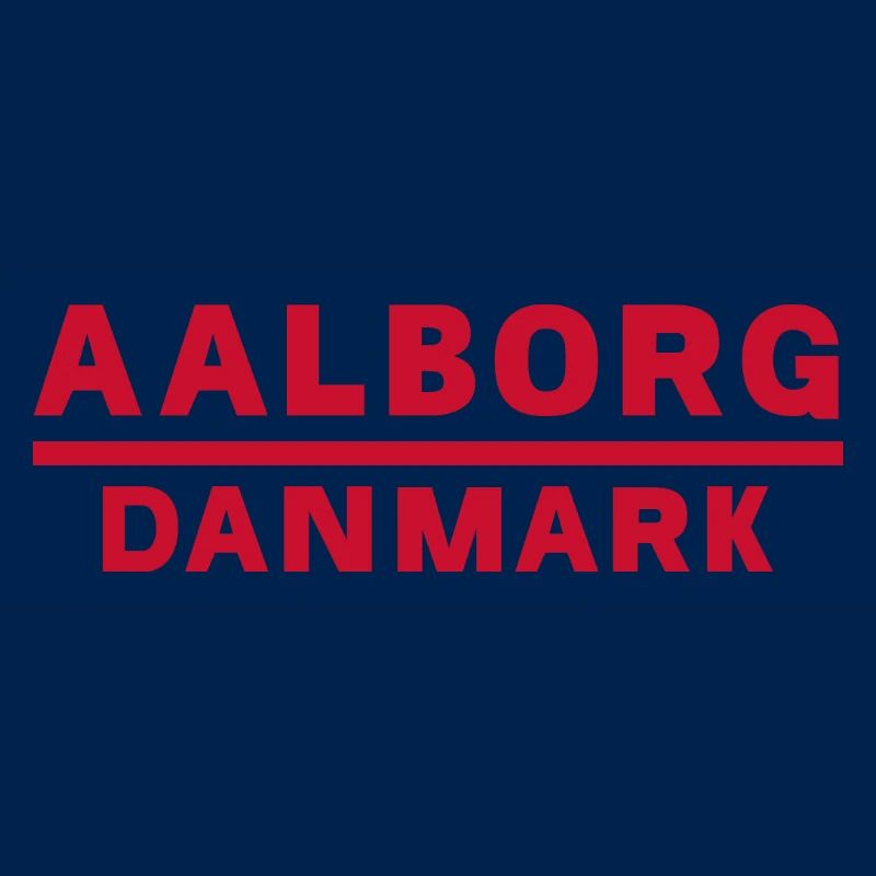Aalborg, Danemark, Typographie de couleur rouge