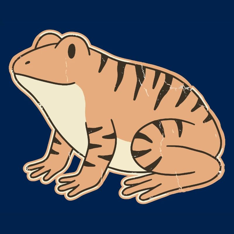 orange toad with retro stripes tabby stripes