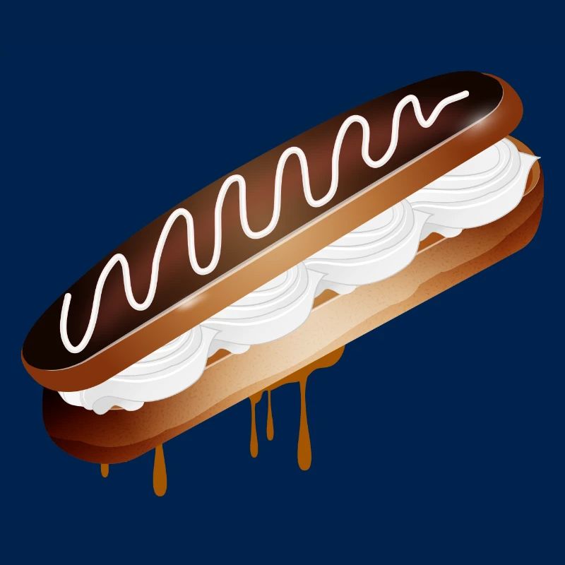 Illustration d’un éclair fourré à la crème