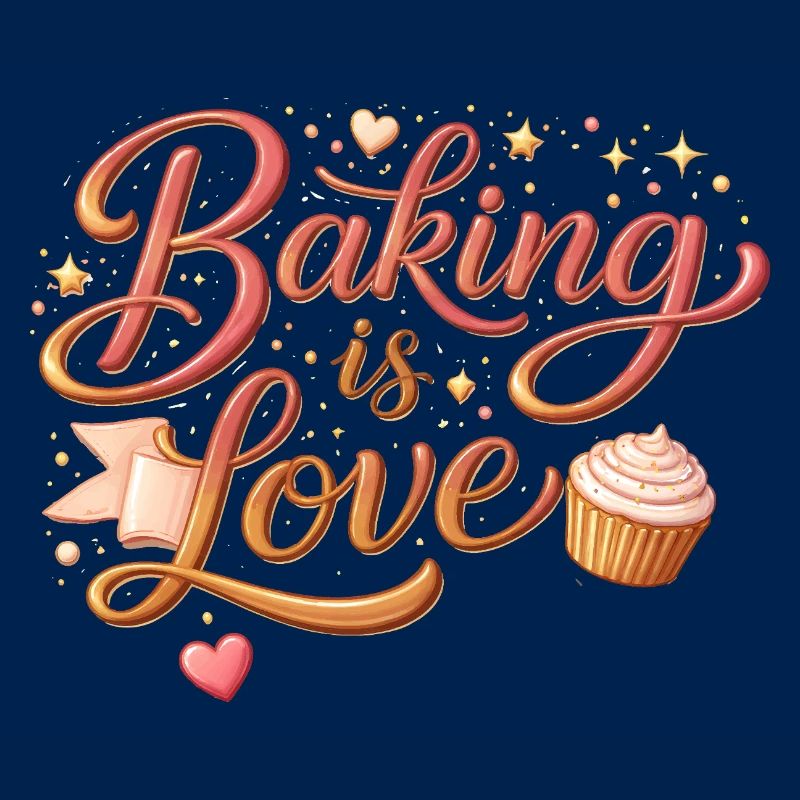Baking is Love Backen Spruch Design