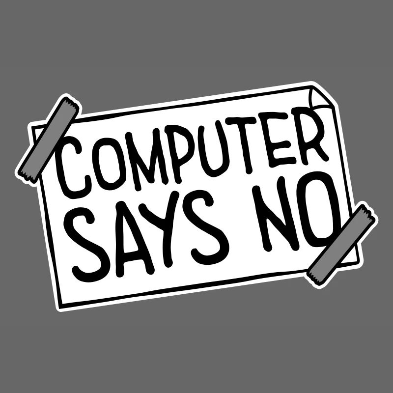 L’ordinateur dit pas de technique drôle de nerd programmeur