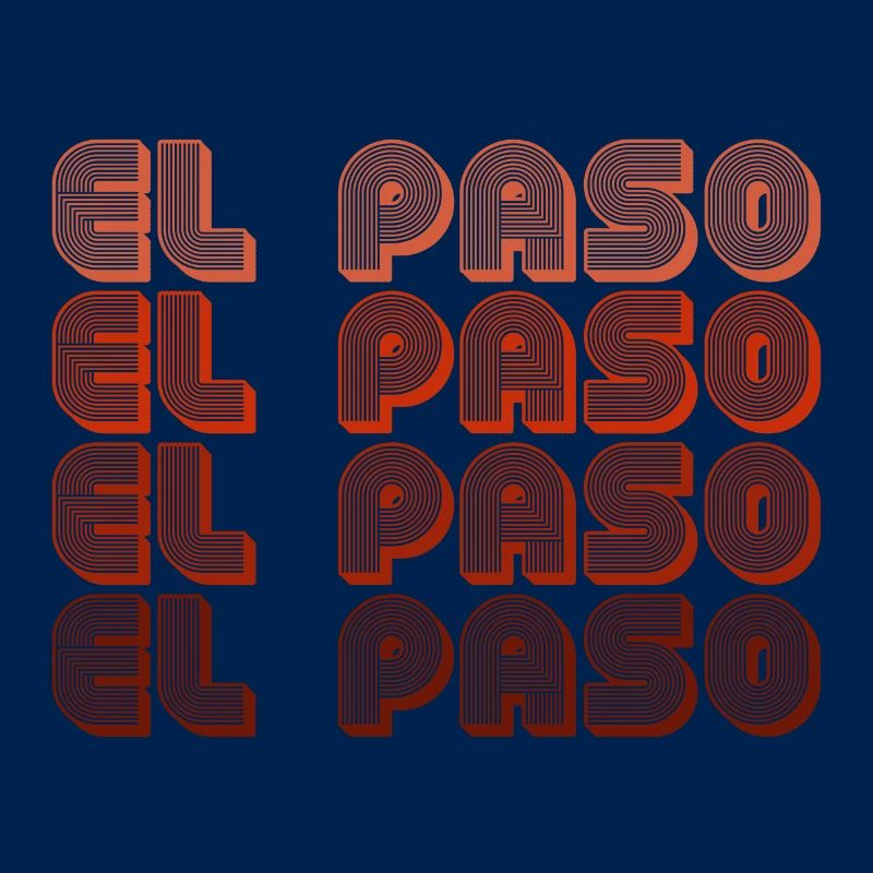 El Paso Gradient Retro Pattern