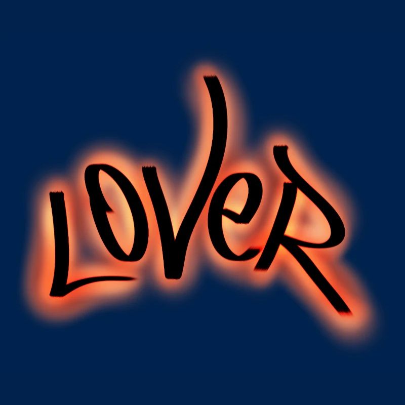 Lover Graffiti Neon Schrift