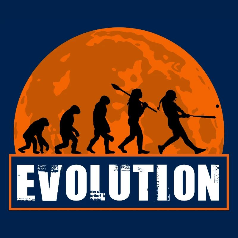 Baseball-Softball-Evolution Lustige Spieler-Geschenkkunst