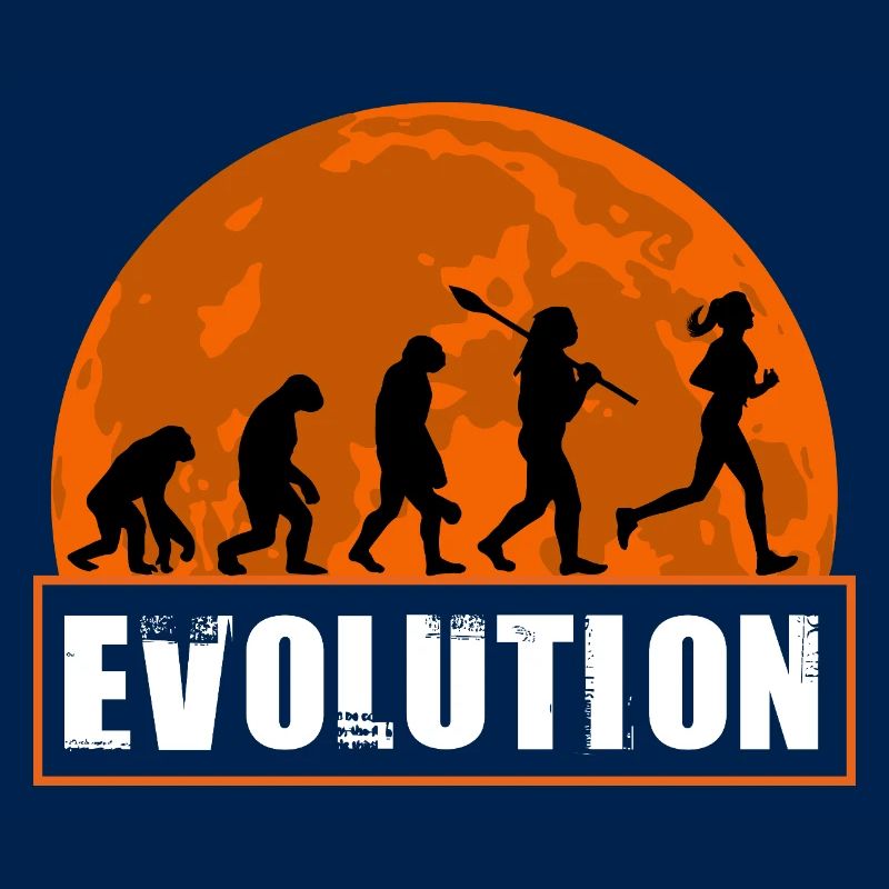 Running Evolution Running Girl Marathon Runner