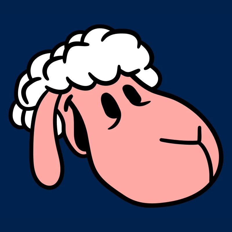 Sheep Face Head Cute Cute Lamb Cool Comic