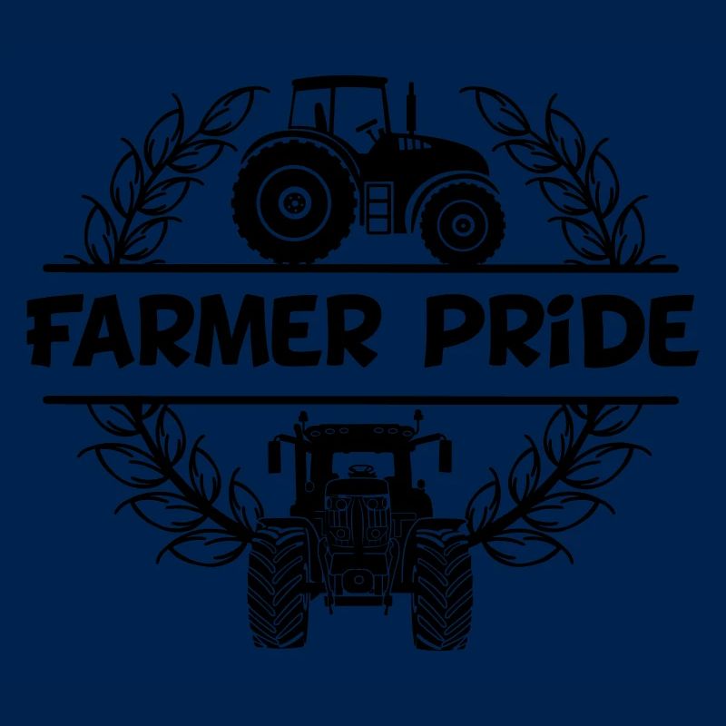 Farmer power design tracteur texte Farmer pride