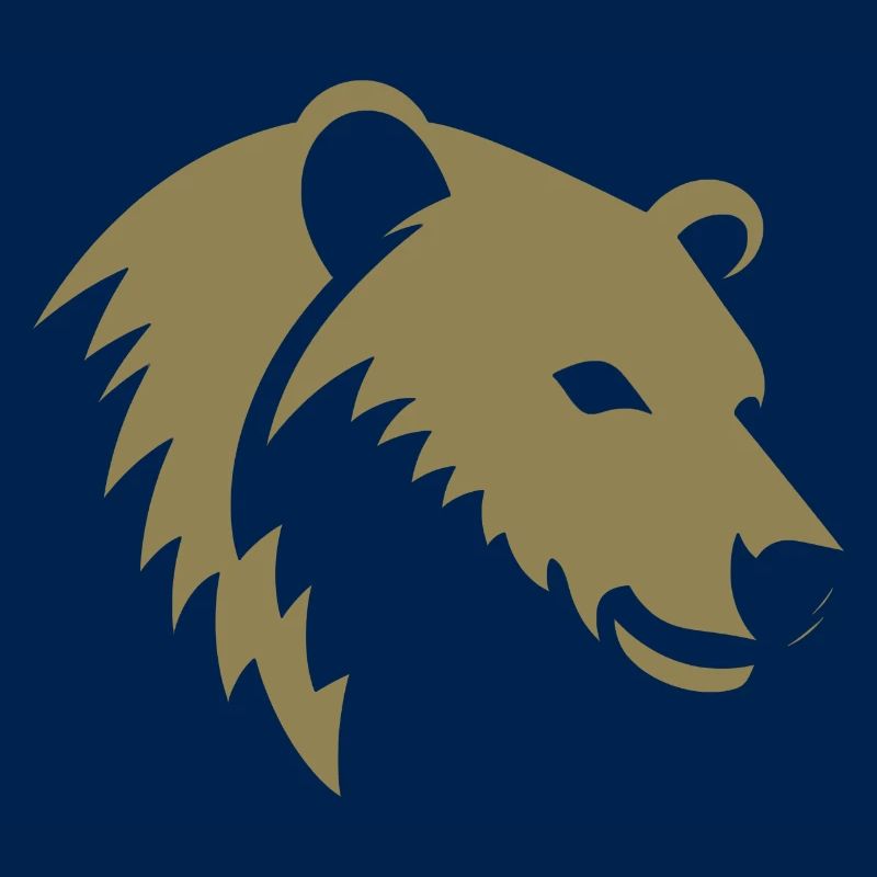 Bär Silhouette eines Eisbärkopfes