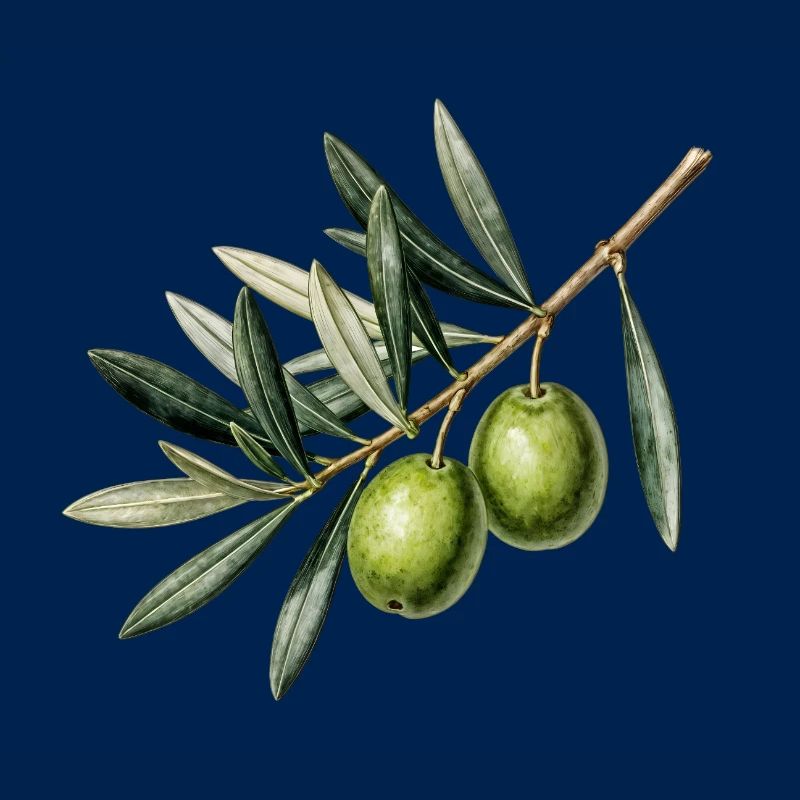 Botanical olive branch