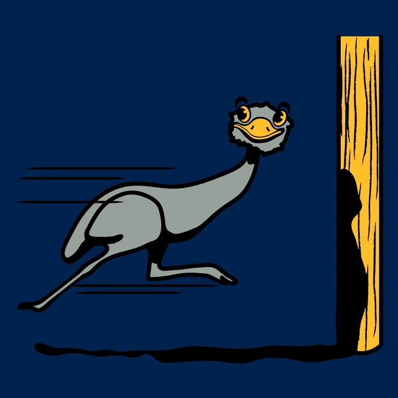 Lustig Emu Strauss rennen witzig comic Cool