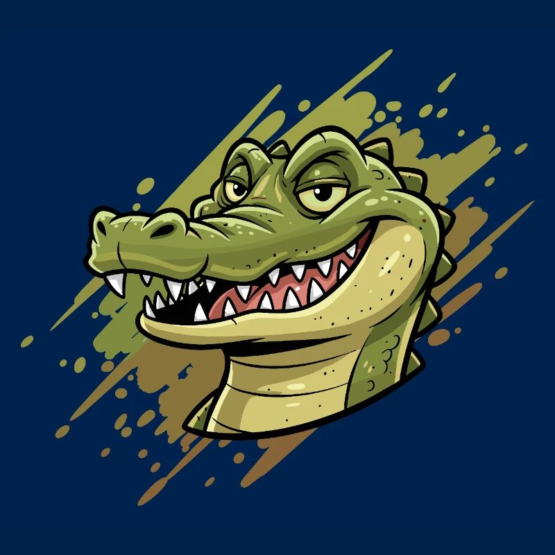 Alligator Graffiti Kopf