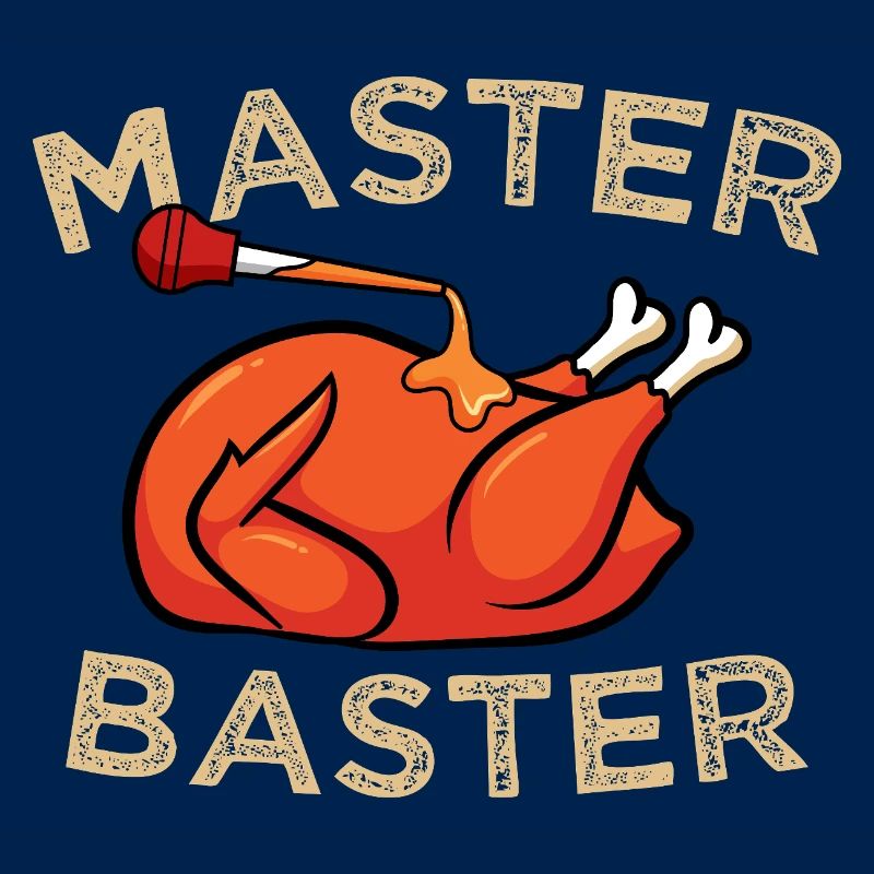 Master Baster Funny BBQ Turkey Cooking Graphic
