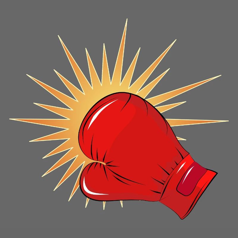 Gant de boxe rouge avec effet punch