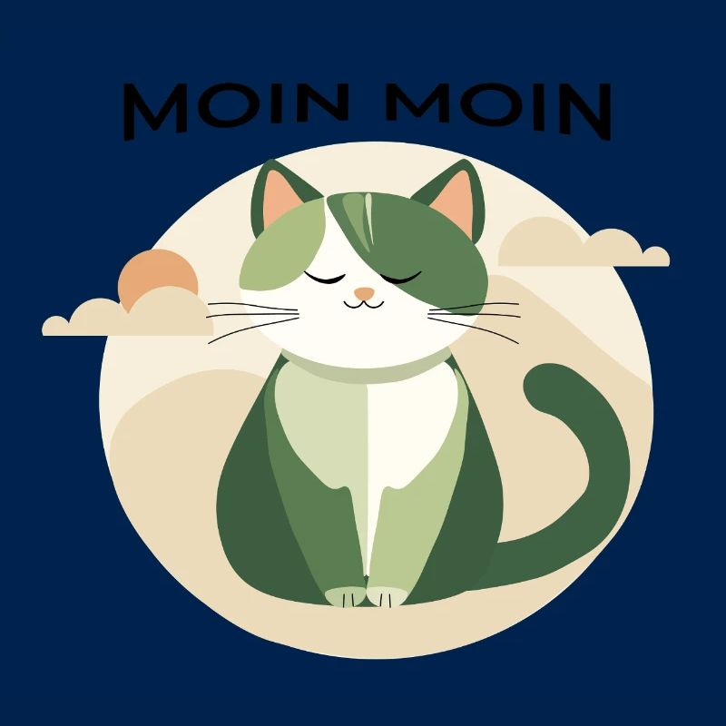 Moin moin - Katze mit Norddeutscher Begrüßung