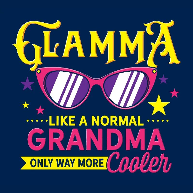 Glamma comme un modèle normal de grand-mère mais un modèle de cooler