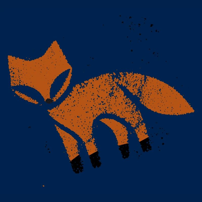 Renard rustique à l’aspect d’un timbre