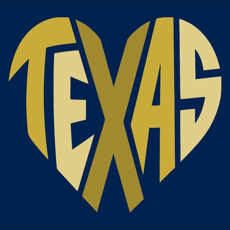 Texas Herz Typografie