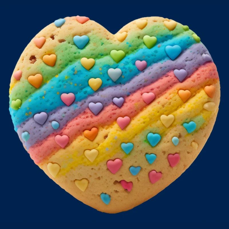 Regenbogenherz Keksdesign