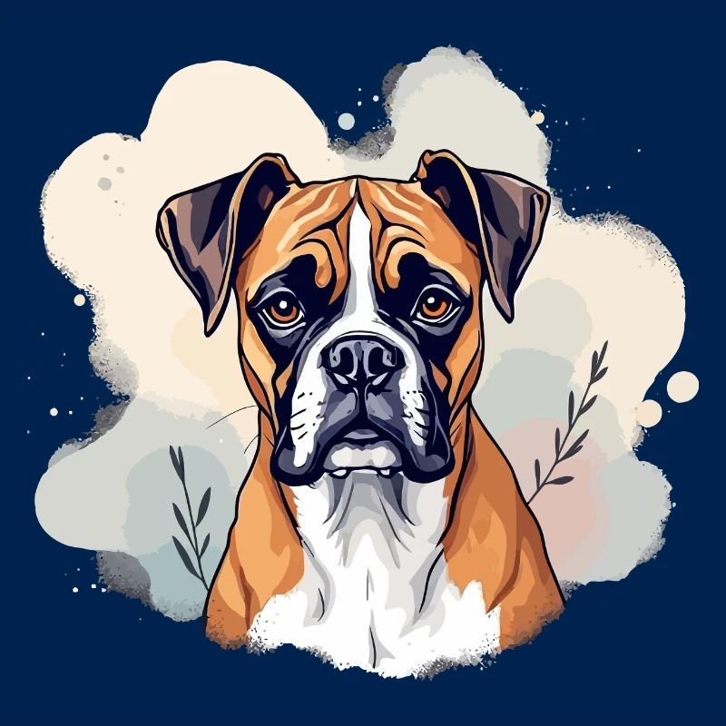 Boxer – Stylish pattern with a dog portrait