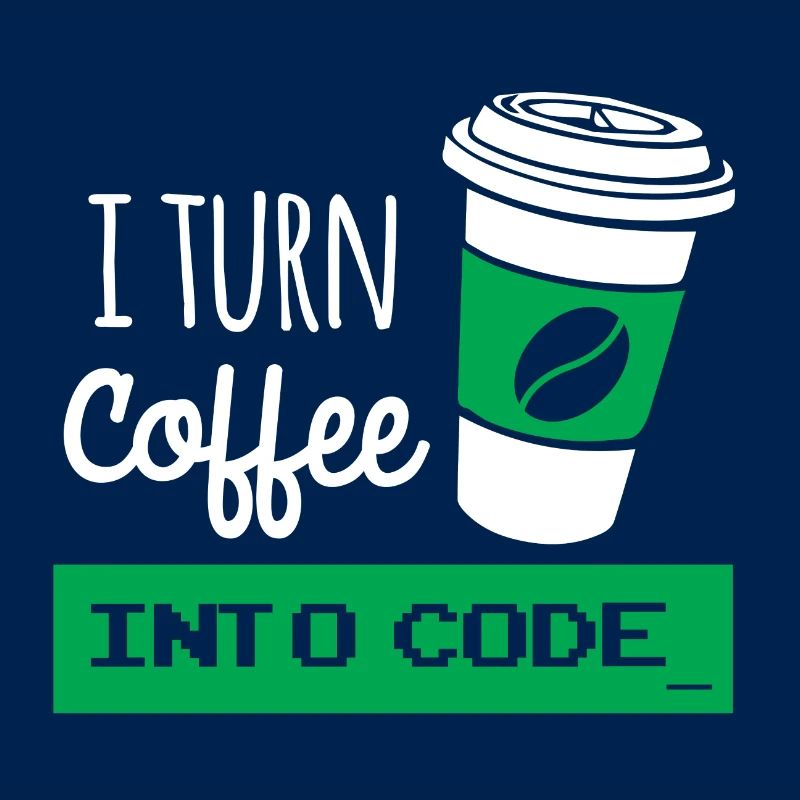 Ich drehe Kaffee in Code-Entwickler