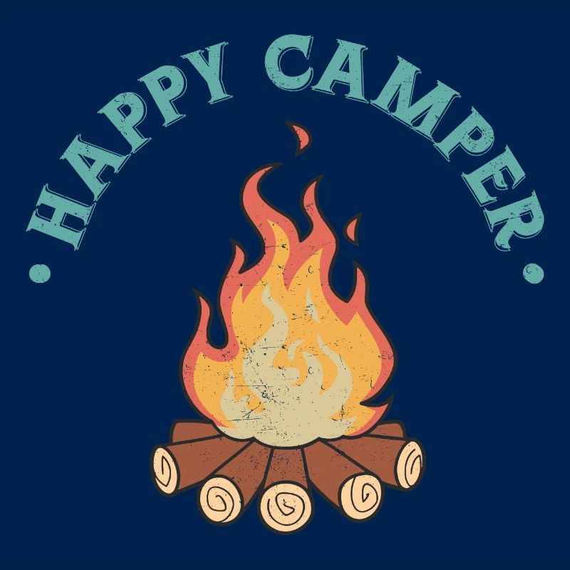 Glücklicher Camper