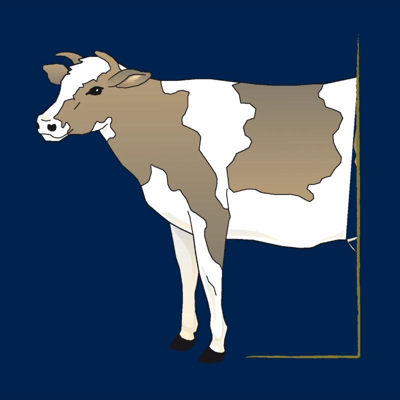 Cow - Kuh halb in Rahmen