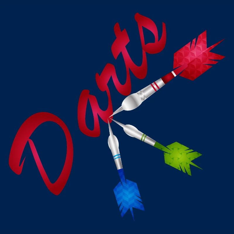 Fléchettes colorées avec lettrage de fléchettes