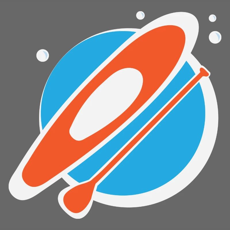 Orange Ruderboot Geschenkidee