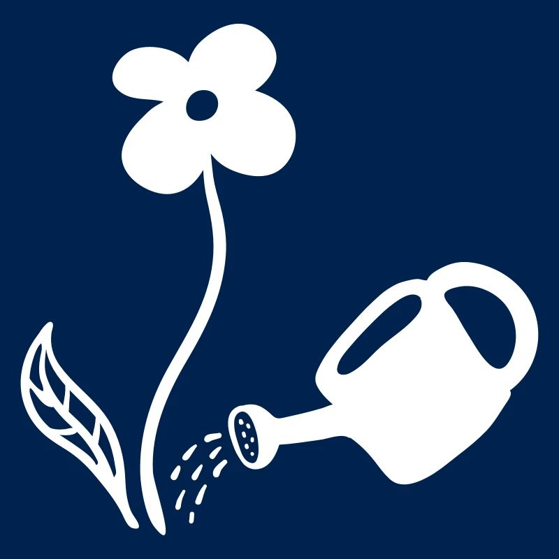 Blumen gießen - line