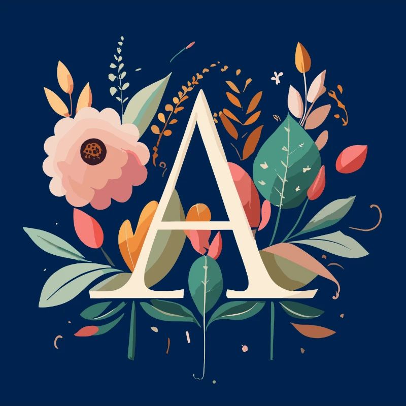 Une typographie avec des fleurs