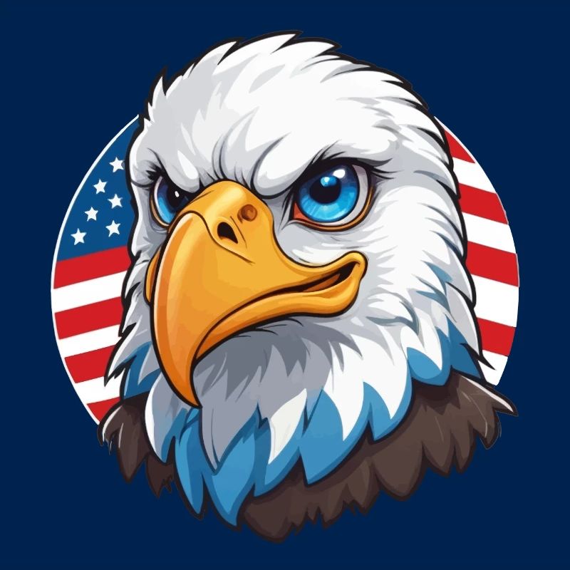 Drapeau des États-Unis Eaglehead Bald Eagle