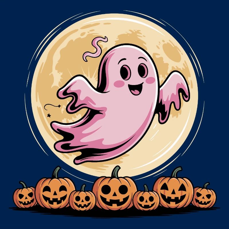 Pink Ghost Halloween Brustkrebs Bewusstsein