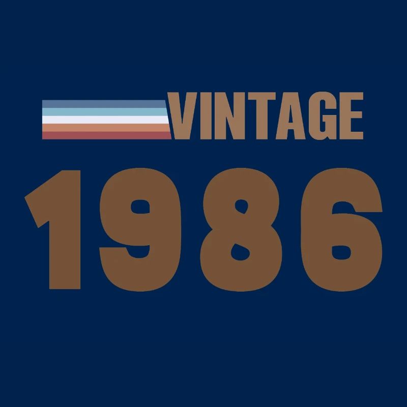 T-Shirt 40 Ans 1986 Script Manuscrit