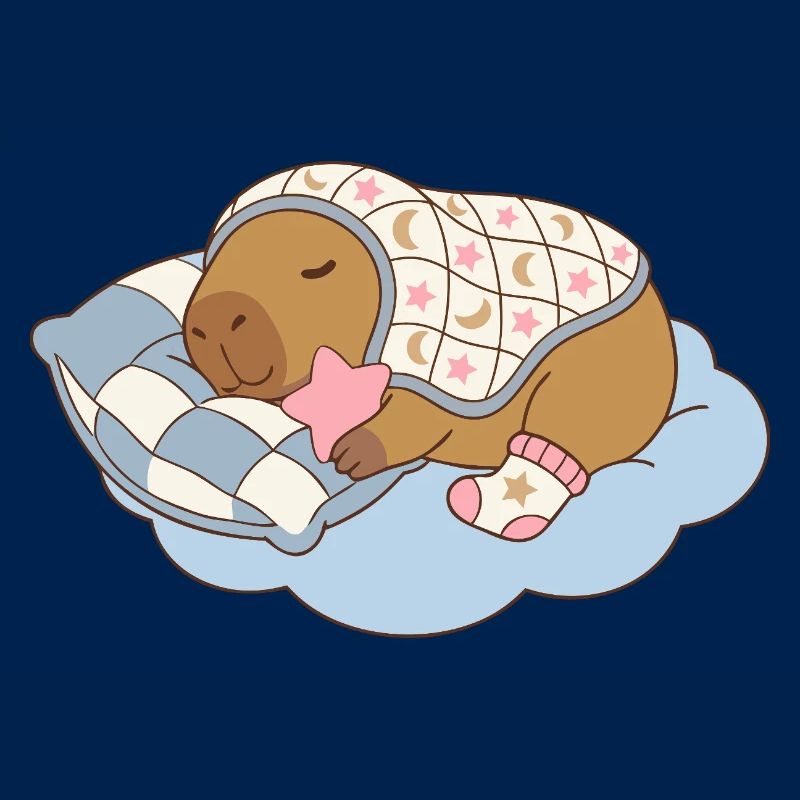 Verträumtes Capybara auf einer Wolke – Babygeschenk