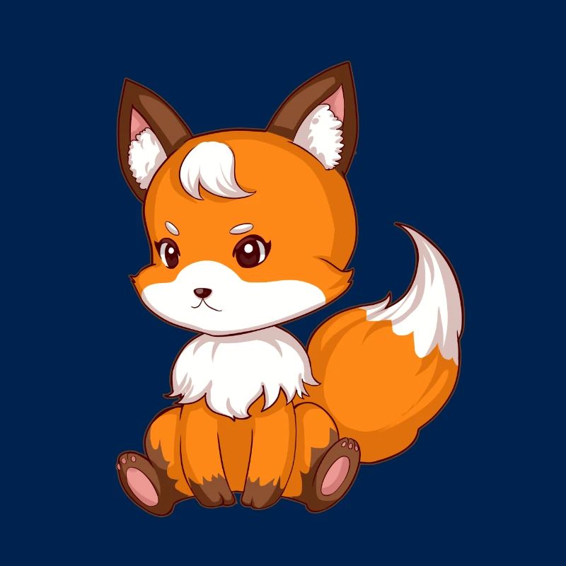 Cute sitting fox