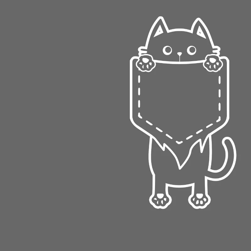 Cute Cat Pocket Cat Lover Gift