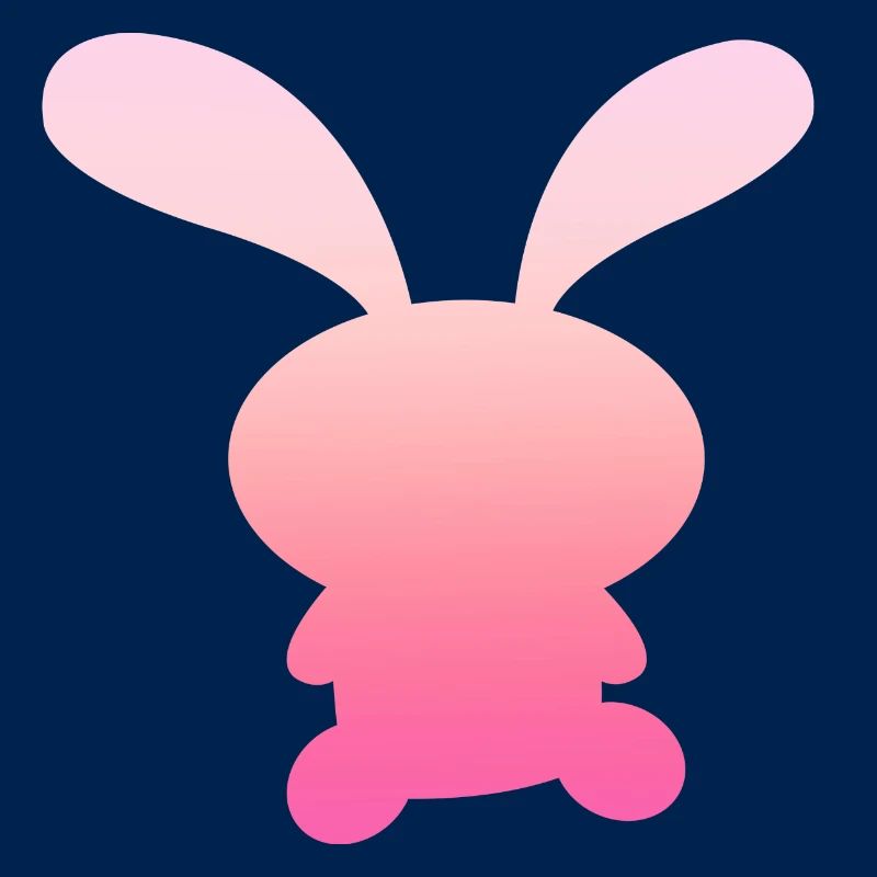 Großer Pinker Hase Design/Logo