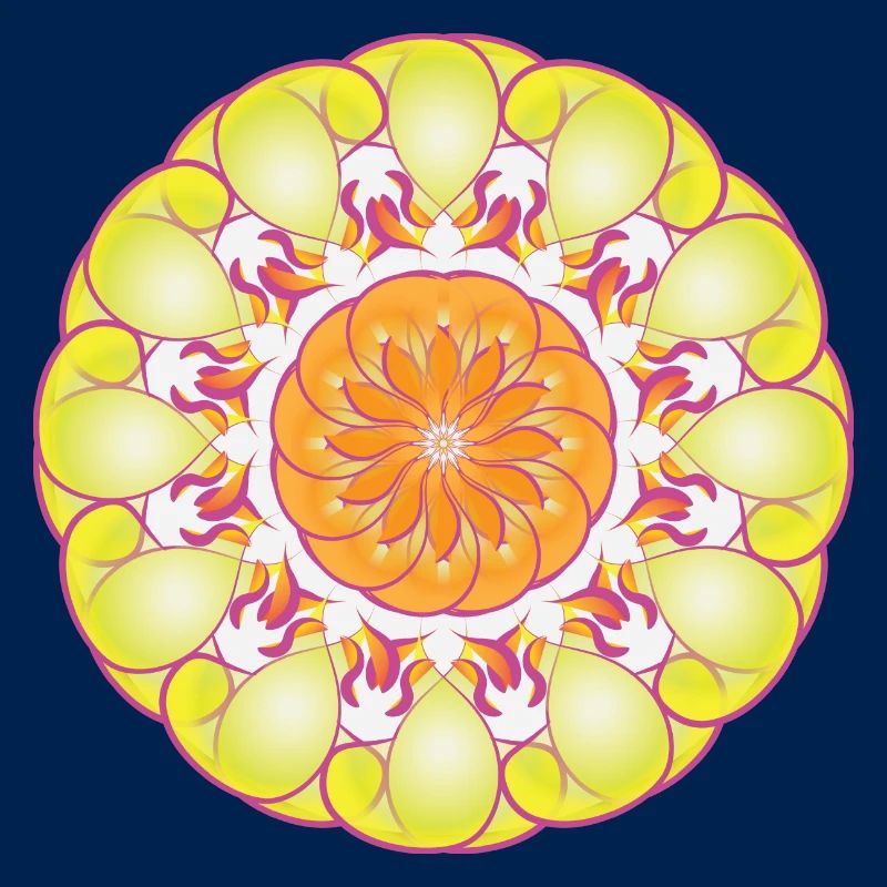 Yellow circle pattern sun flowers gift