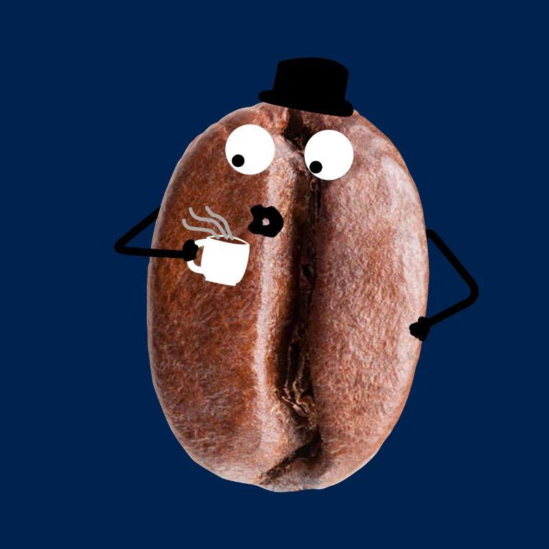 Kaffeebohne mit Gesicht