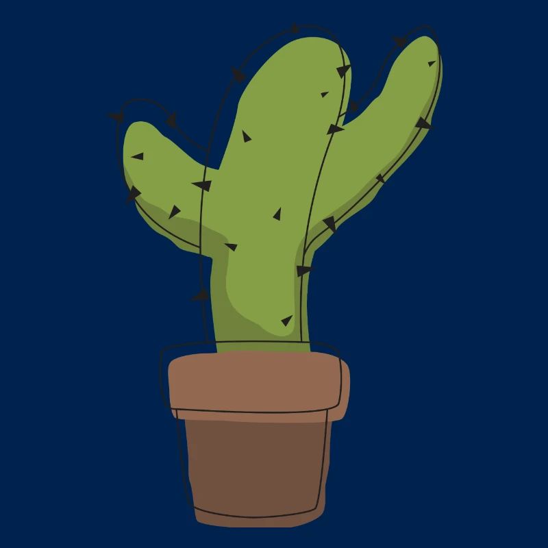 Cactus dans un pot – illustration graphique