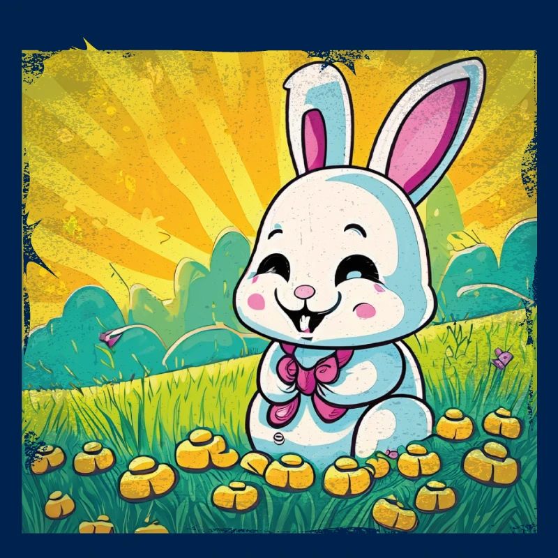 Hase comic style lustig