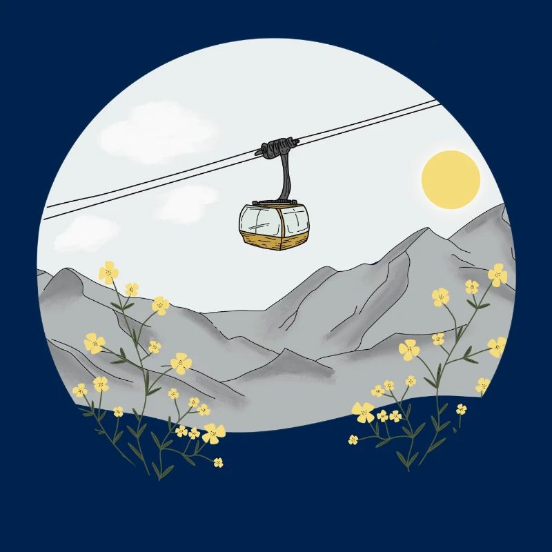 Gondelfahrt auf den Berg - Seilbahn