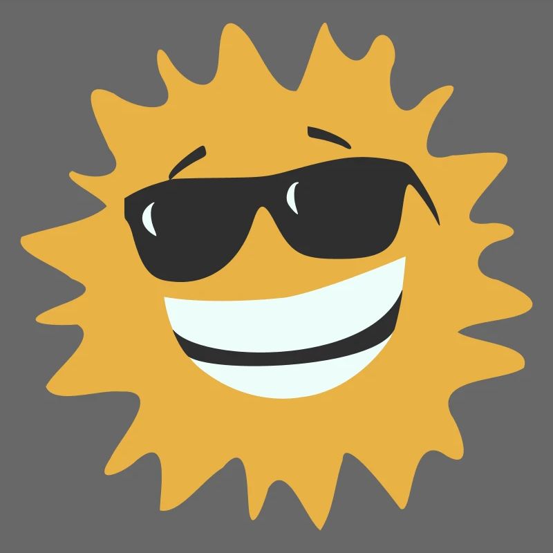 Sunburst lächelt mit Sonnenbrille