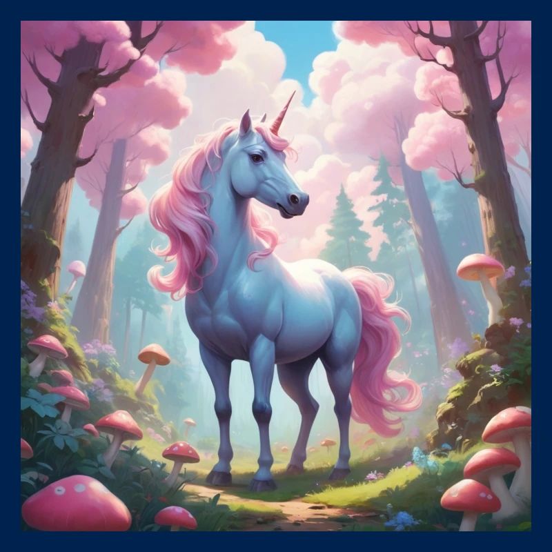 Licorne dans la forêt enchantée